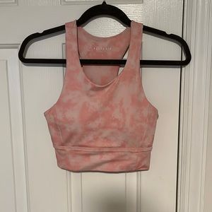 “Allfenix” Tie Die Longline Sports Bra: Small